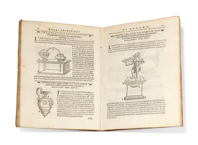 Primera edición de la traducción de Aleotti de los Neumáticos de Hero de Italian School
