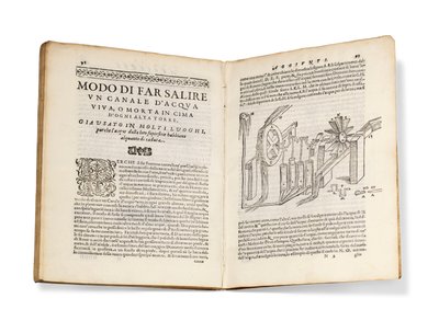 Primera edición de la traducción de Aleotti de los Neumáticos de Hero de Italian School