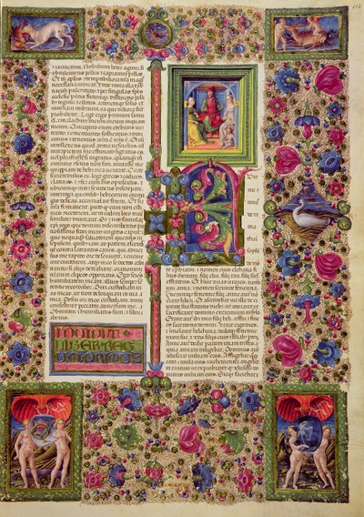Fol.112r El Primer Libro de los Reyes, de la Biblia de Borso d