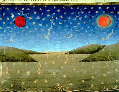 Fol.149va El Juicio Final: Las estrellas caen y todo se vuelve del revés (vitela) de Italian School