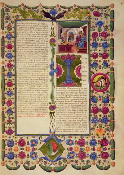 Fol.195r Palabras iniciales del Libro del Éxodo, de la Biblia de Borso d