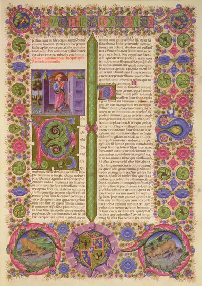 Fol.206r Carta de San Pablo a los Tesalonicenses, de la Biblia de Borso d