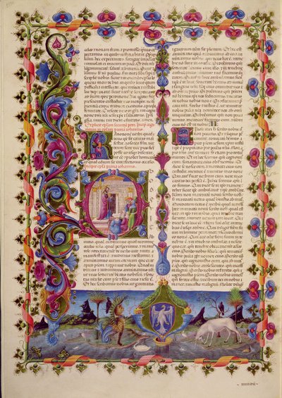 Fol.233v Carta de San Juan a los Apóstoles, de la Biblia de Borso d