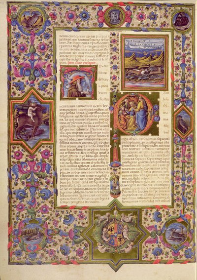 Fol.280r Apertura del capítulo del Eclesiástico, de la Biblia de Borso d