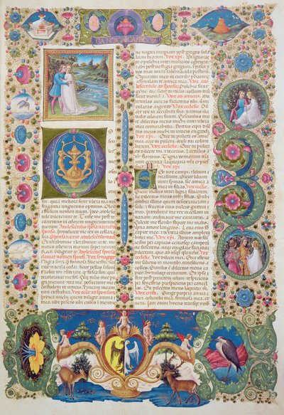Fol.284r El Cantar de los Cantares, de la Biblia de Borso d