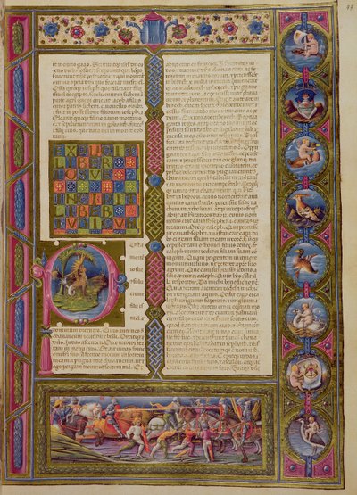 Fol.99r Palabras iniciales del Libro del Judío, de la Biblia de Borso d