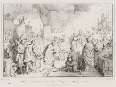 Fundación del templo votivo de la Salud para la liberación de la peste de Italian School