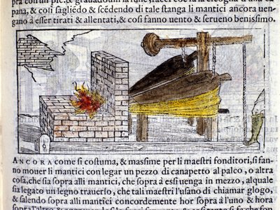 Forja - en Pirotechnia de Biringuccio de Italian School