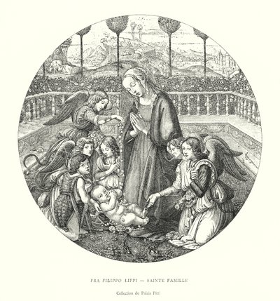 Fra Filippo Lippi, Sagrada Familia, Colección del Palacio Pitti (grabado) de Italian School