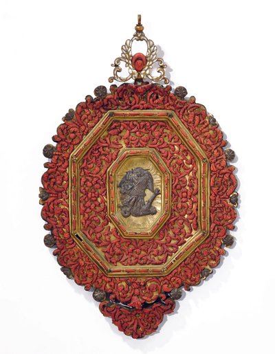 Marco que representa el Triunfo de San Miguel, Trapani, primera mitad del siglo XVII de Italian School