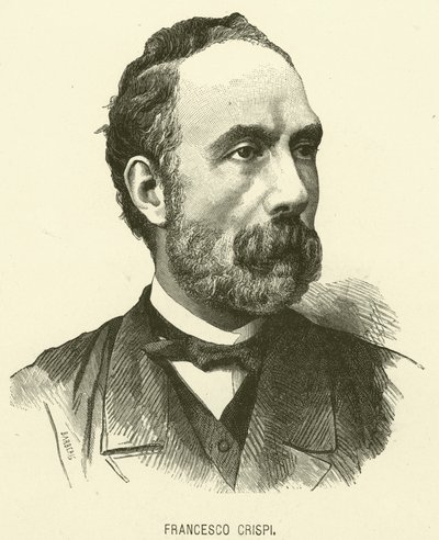 Francesco Crispi (grabado) de Italian School