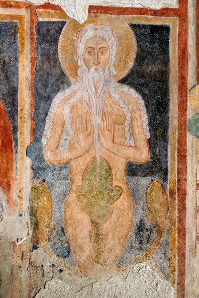Fresco - San Onfrío el Ermitaño de Italian School