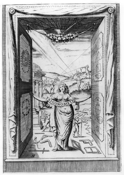 Frontispicio de Trigonometría por Bonaventura Cavalieri, 1643 de Italian School