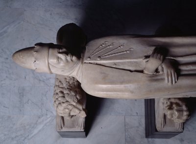 Monumento funerario del primer dogo de Génova Simone Boccanegra (detalle) de Italian School