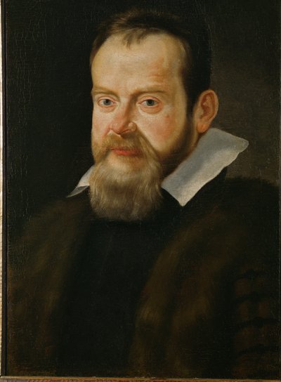 Galileo Galilei, astrónomo ... (pintura sobre lienzo) de Italian School