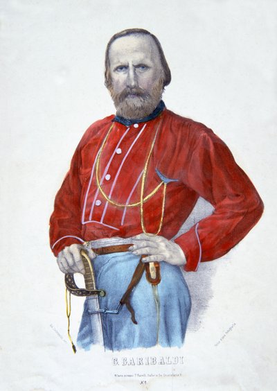 Garibaldi, ilustración de La Historia de Italia de Italian School