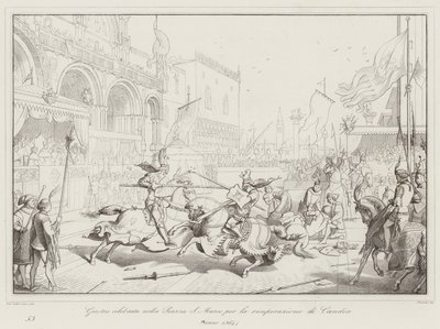 Justa celebrada en la Plaza de San Marcos por la recuperación de Candia de Italian School