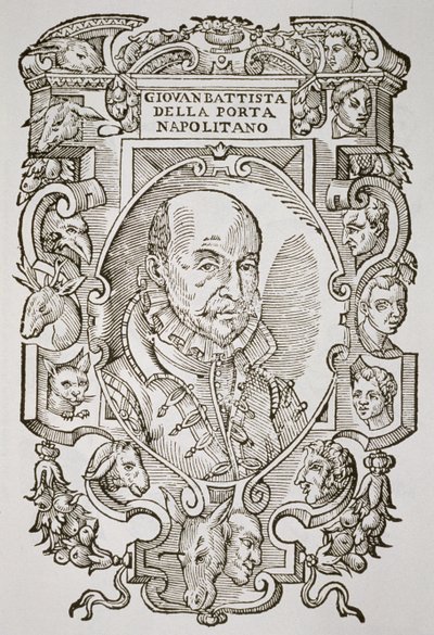 Giovanni Battista della Porta (1535-1615) de su libro, Delle Celeste Fisionomia, Padua 1616, ilustrado en Historia de la Magia, publicado a finales del siglo XIX de Italian School