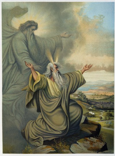 Dios mostrando a Moisés la Tierra Prometida de Italian School