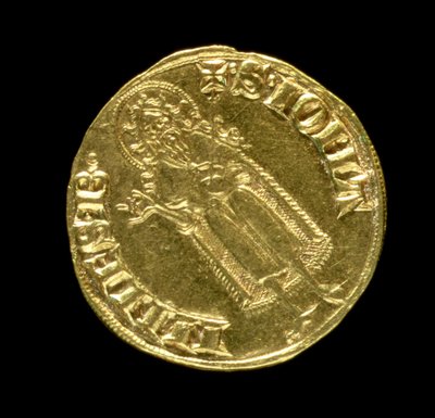 Florín de oro (reverso) que representa a San Juan Bautista, florentino, 1252 de Italian School