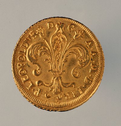 Ruspone de oro de Florencia, reinado de Leopoldo II de Italian School