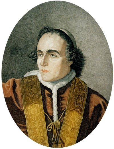 Gregorio Luigi Barnaba Chiaramonti, Papa Pío VII (grabado en color) de Italian School