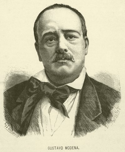 Gustavo Modena (grabado) de Italian School