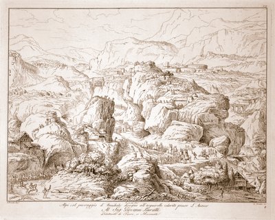 Aníbal cruzando los Alpes de Italian School