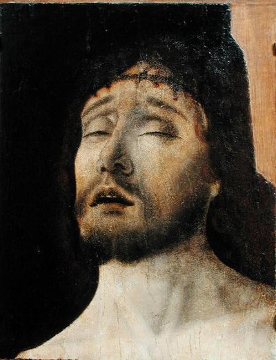 Cabeza de Cristo muerto (óleo sobre lienzo) de Italian School
