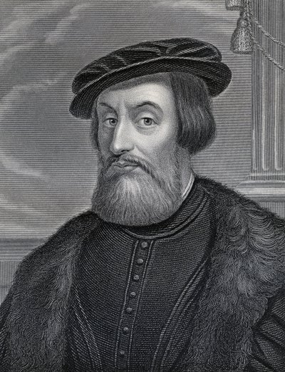 Hernán Cortés, grabado por William Holl, c.1830s de Italian School