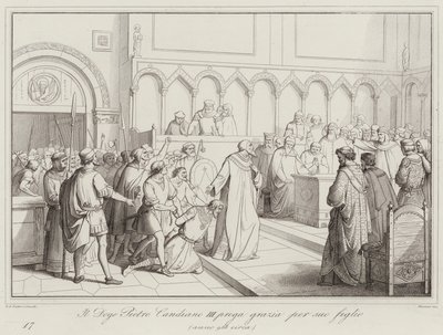 Il Doge Pietro Candiano III prega grazia per suo figlio, 958 de Italian School