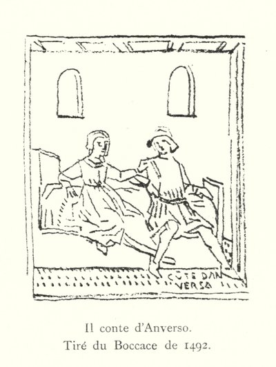 El conde de Amberes, tomado del Boccaccio de 1492 de Italian School