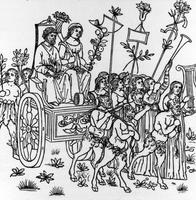 Ilustración de la "Hypnerotomachia Poliphili" de Francesco Colonna, publicada por primera vez en 1499 (xilografía) de Italian School