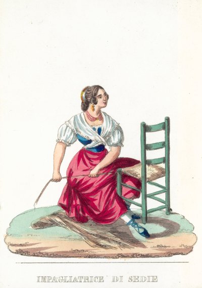 Impagliatrice Di Sedie de Italian School