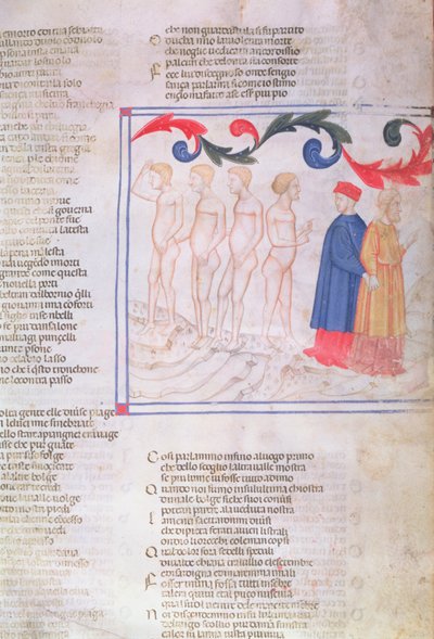 Geri del Bello en el Círculo de los Falsificadores, del La Divina Comedia de Dante Alighieri de Italian School