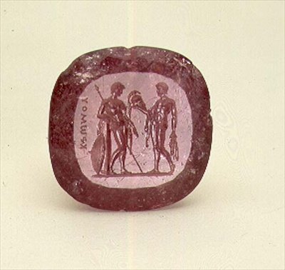 Intaglio de Guerrero y Portador de Armadura, c.1800 de Italian School