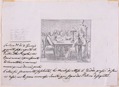 Escena interior de Italian School
