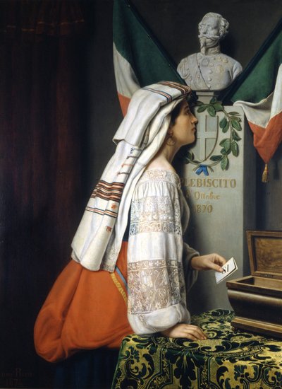 Referéndum italiano de octubre de 1870 por Luigi Riva de Italian School