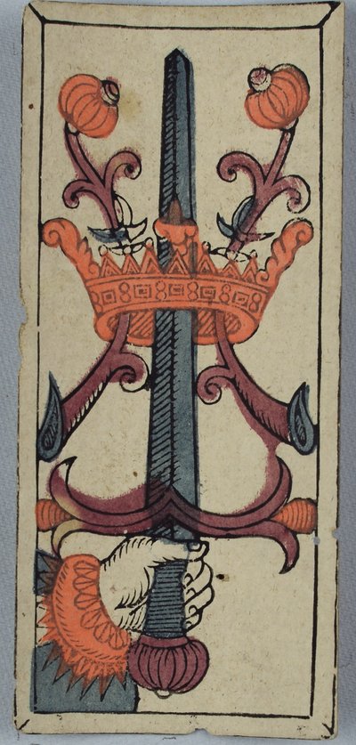 Carta de juego italiana, siglo XVII de Italian School