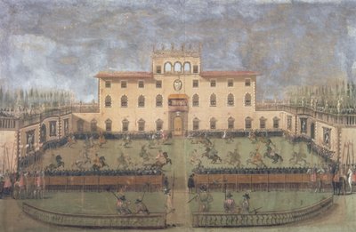 Justa en la Villa Imperial de Poggio a Caiano de Italian School