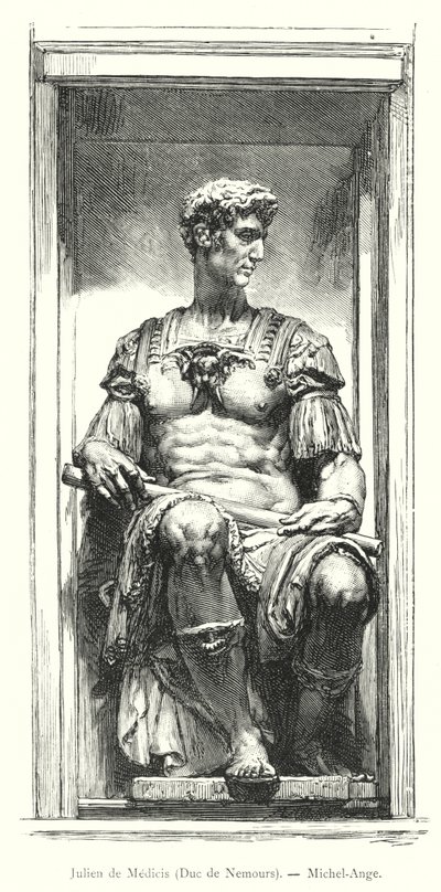 Juliano de Médicis, Duque de Nemours, Miguel Ángel de Italian School
