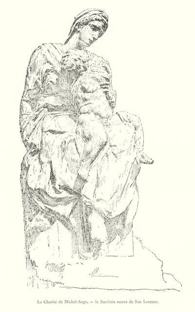 La Caridad de Miguel Ángel, la Sacristía Nueva de San Lorenzo de Italian School