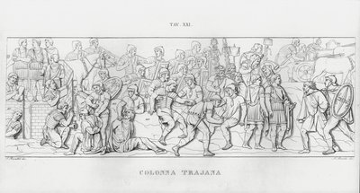 La Columna Trajana (grabado) de Italian School