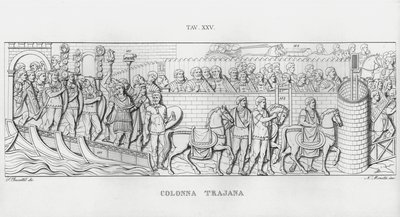 La Columna Trajana (grabado) de Italian School