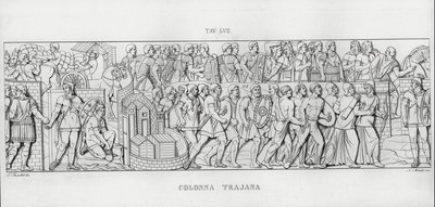 La Columna Trajana (grabado) de Italian School