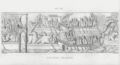 La Columna Trajana (grabado) de Italian School