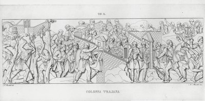 La Columna Trajana (grabado) de Italian School