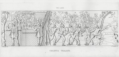 La Columna Trajana (grabado) de Italian School