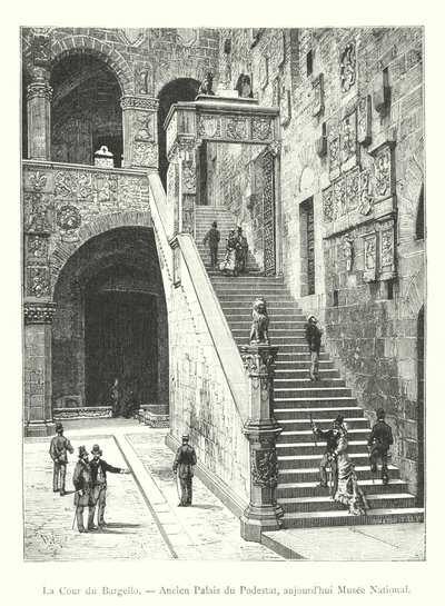 El patio del Bargello, antiguo Palacio del Podestà, hoy Museo Nacional de Italian School