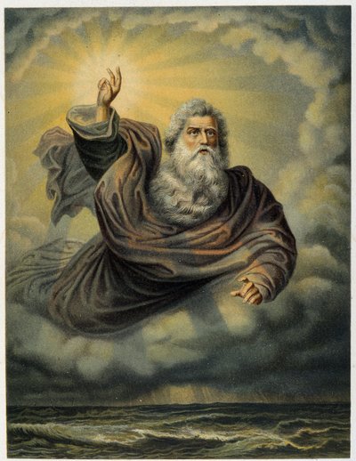 Hágase la luz - en “Aurea Bibbia classica: historia de la revelación divina en el antiguo y nuevo testamento” por Giovanni Ladislao Sykora (vol. 1), traducido por Don Clemente Benetti. (Biblia italiana) de Italian School